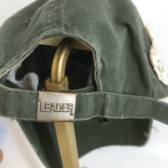 Leader Croix de Lorraine Distressed Green Baseball Cap - Picture 11 of 14